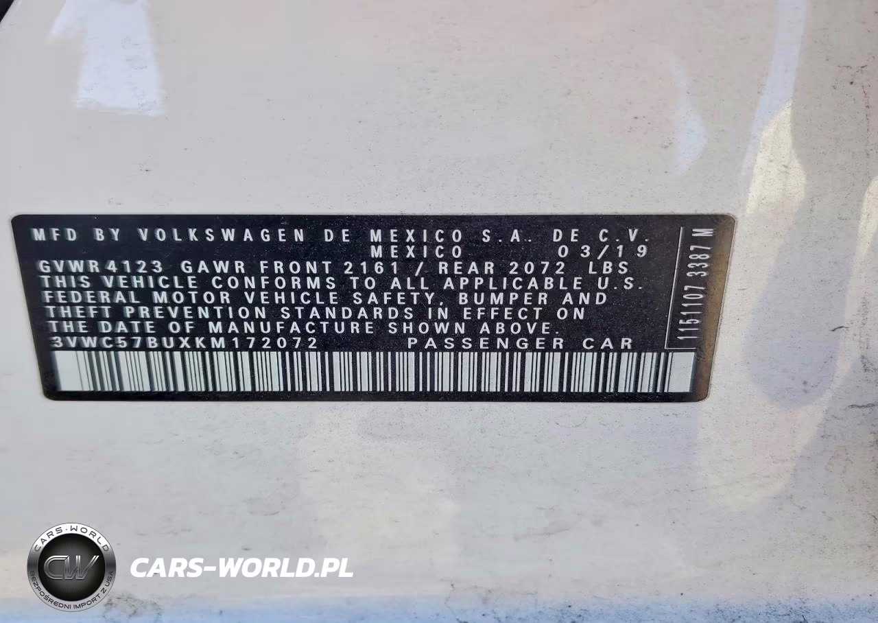 2019 Volkswagen Jetta S VIN:3VWC57BUXKM172072 - 13