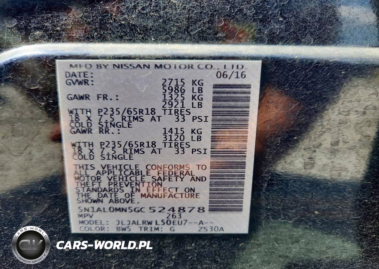 2016 Infiniti Qx60 Base VIN:5N1AL0MN5GC524878 - 13
