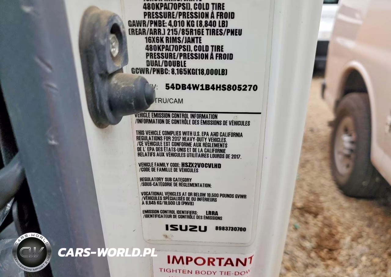2017 Isuzu Npr Box Truck VIN:54DB4W1B4HS805270 - 13