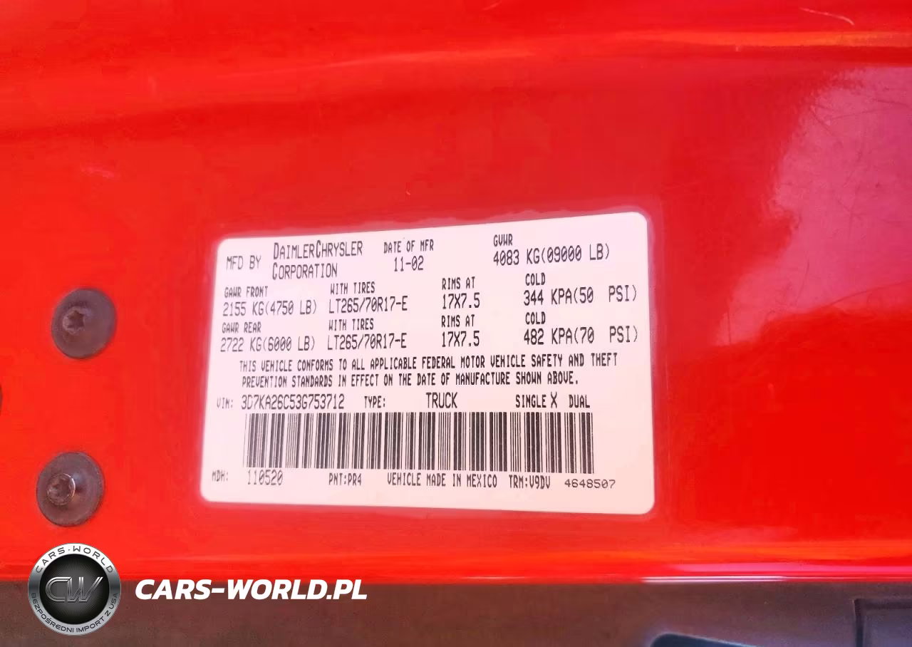2003 Dodge Ram 2500 St VIN:3D7KA26C53G753712 - 12