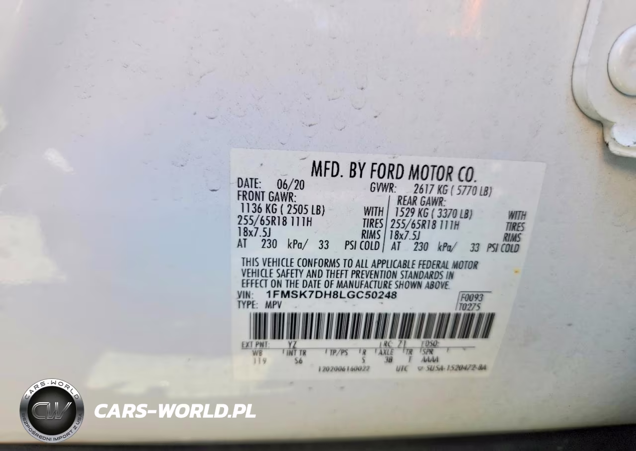 2020 Ford Explorer Xlt VIN:1FMSK7DH8LGC50248 - 13