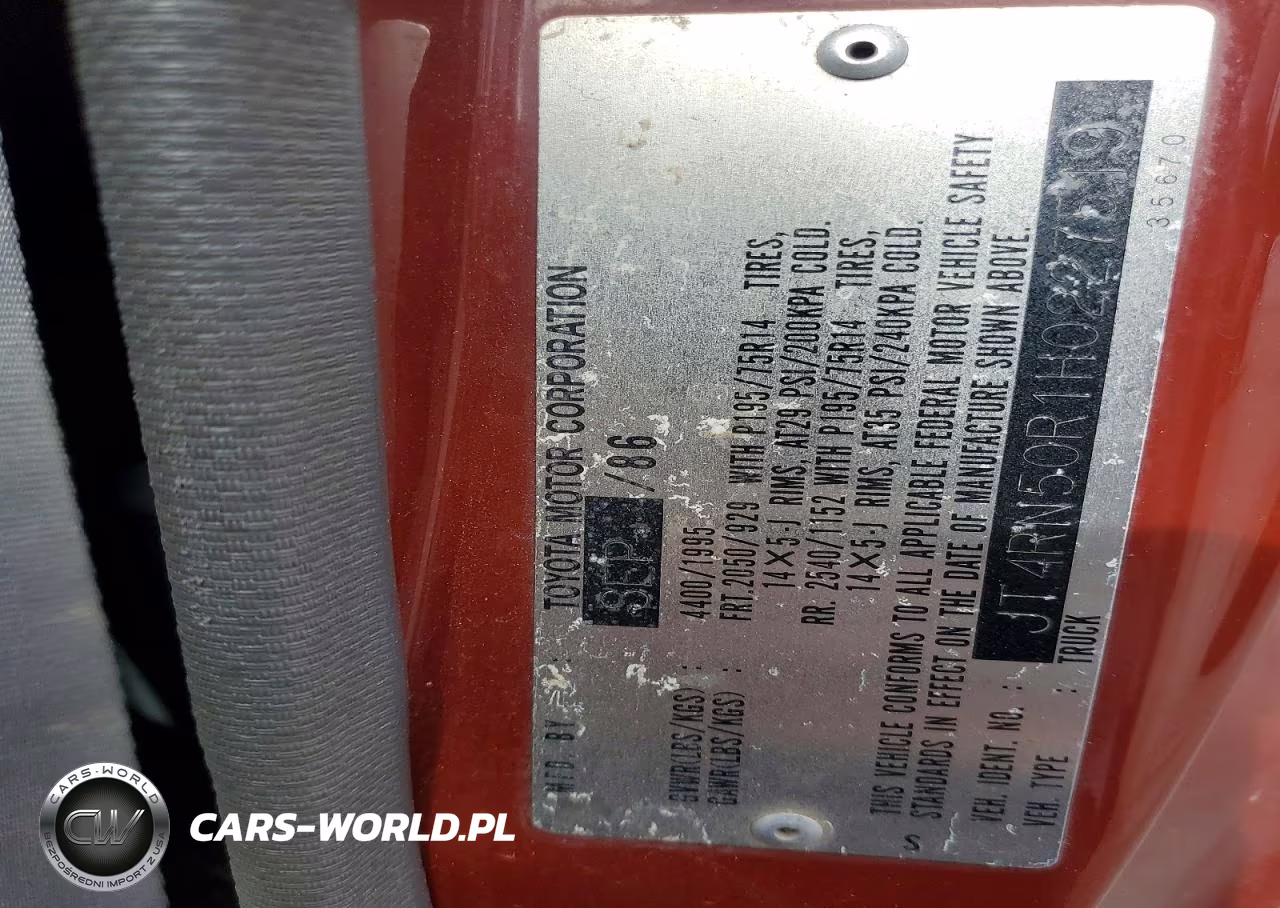 1987 Toyota Pickup Base VIN:JT4RN50R1H0227519 - 13