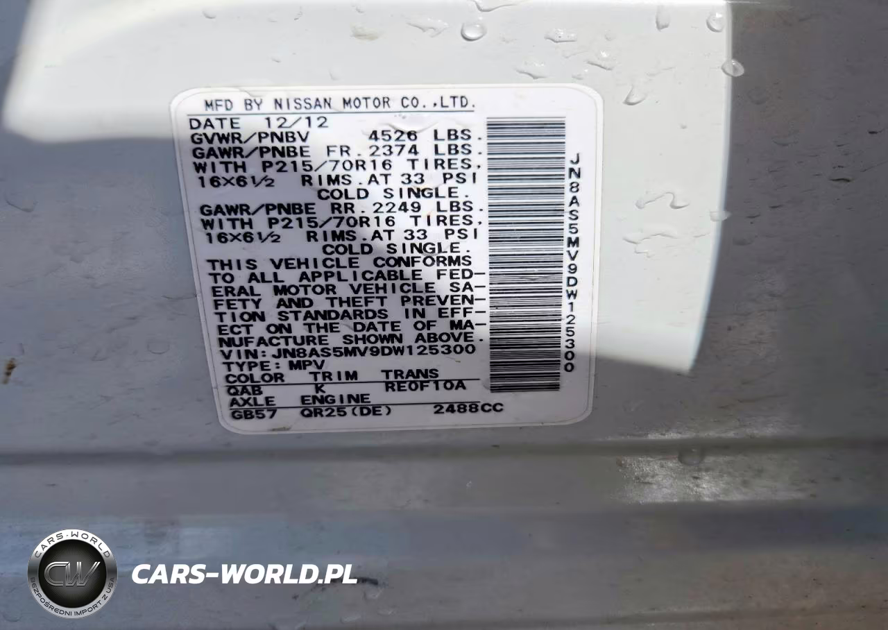 2013 Nissan Rogue S VIN:JN8AS5MV9DW125300 - 14