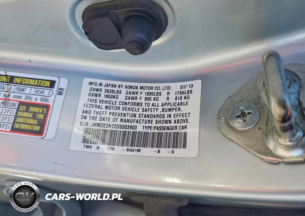 2013 Honda Insight Ex VIN:JHMZE2H72DS003903 - 13