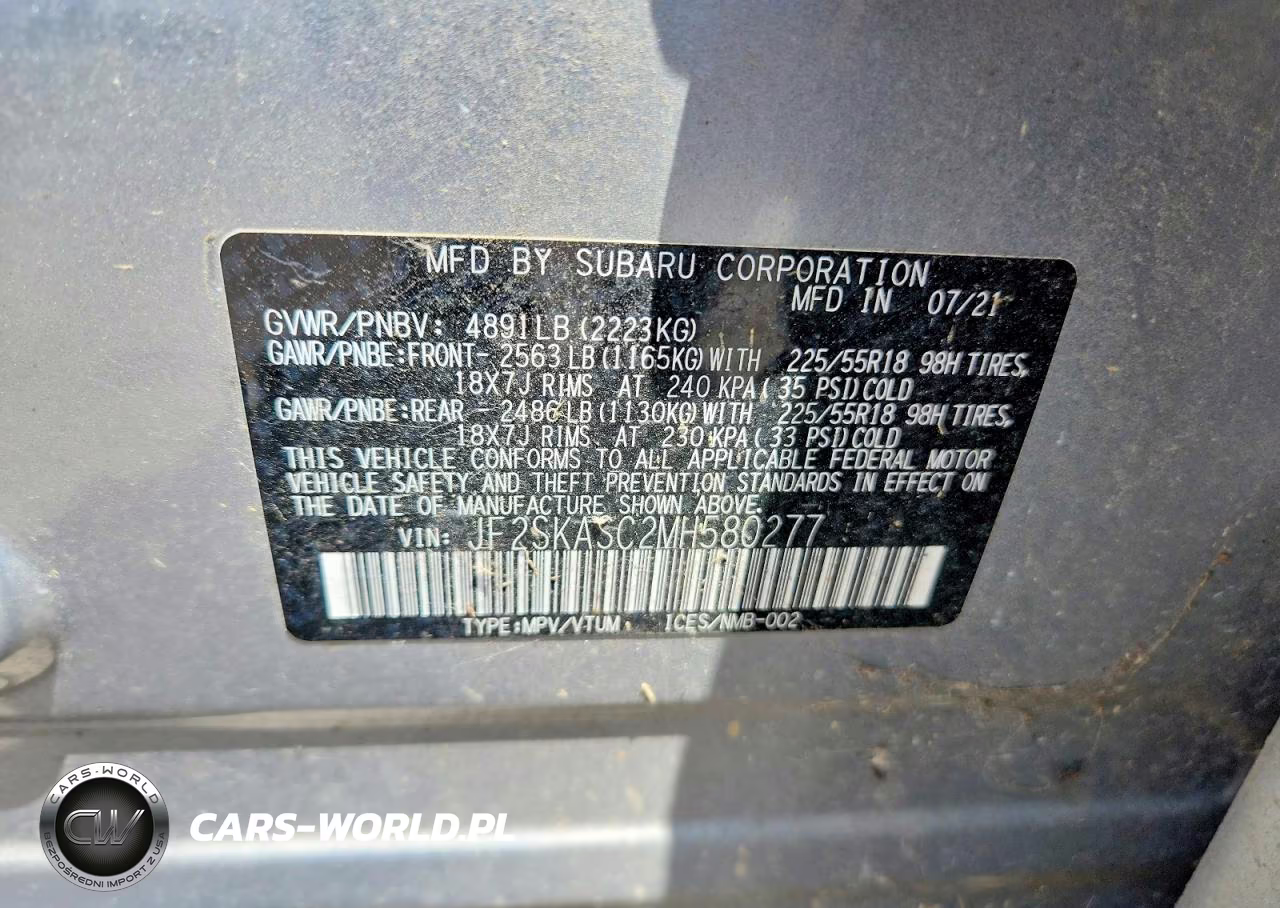 2021 Subaru Forester Limited VIN:JF2SKASC2MH580277 - 13