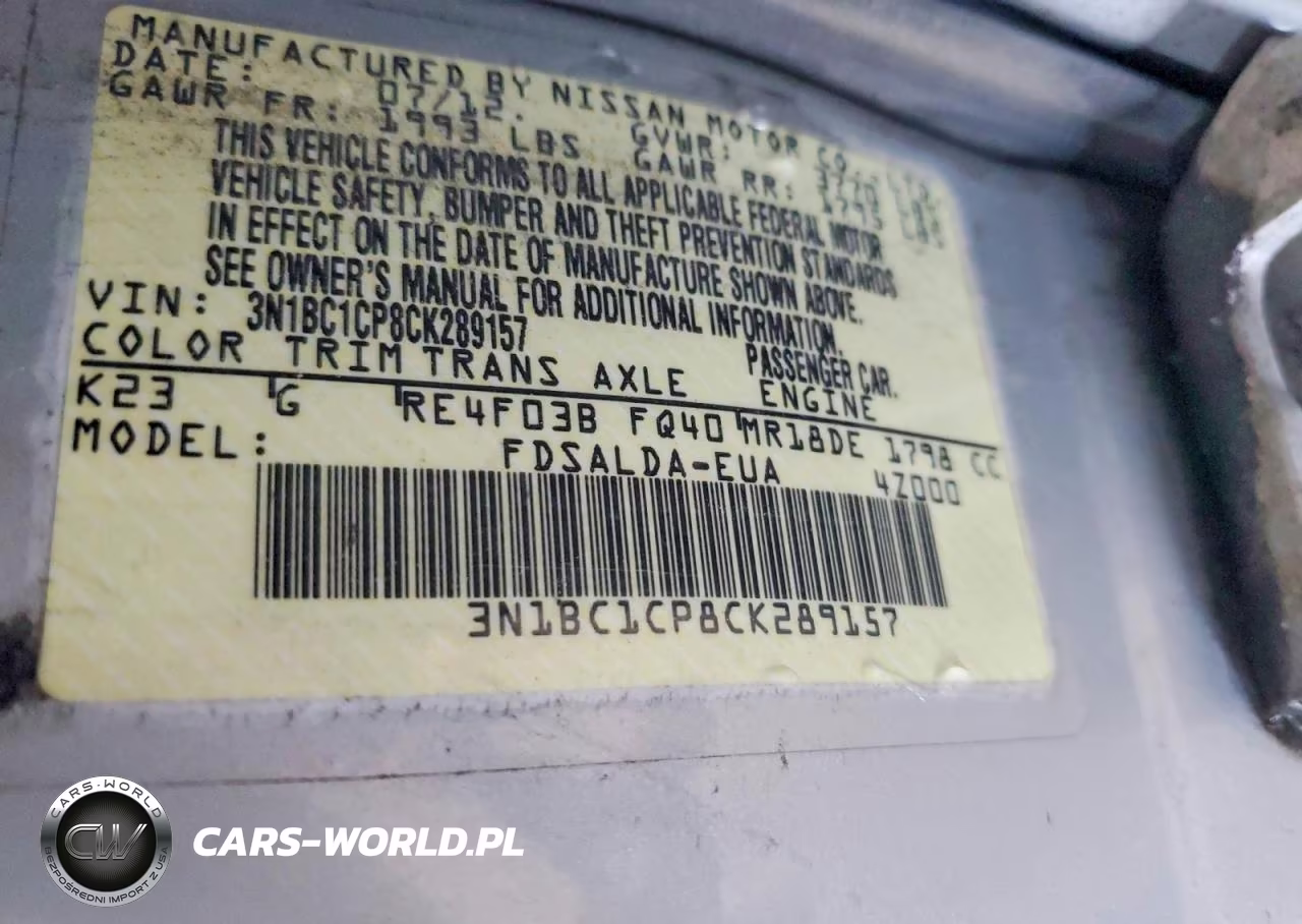 2012 Nissan Versa 1.8 S VIN:3N1BC1CP8CK289157 - 13