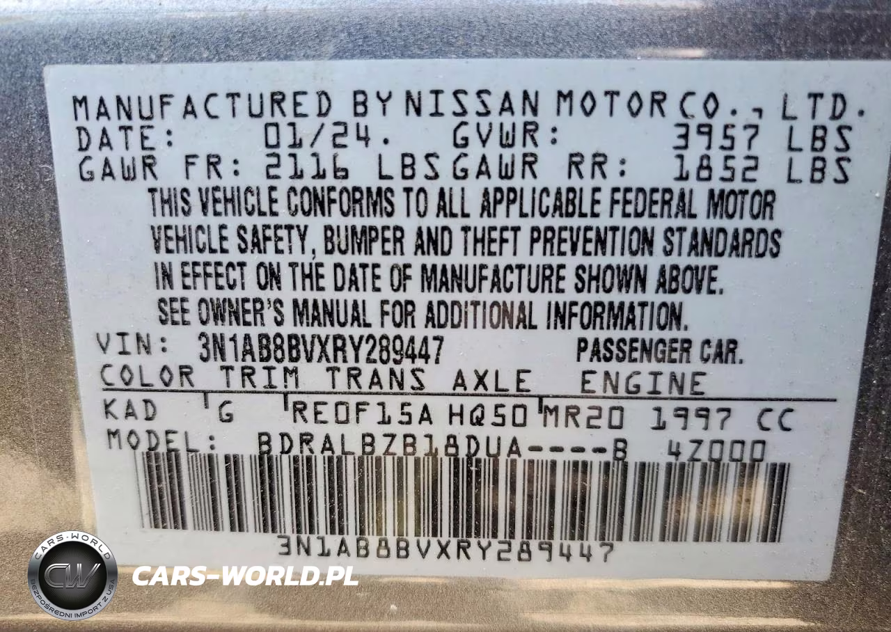 2024 Nissan Sentra S VIN:3N1AB8BVXRY289447 - 12