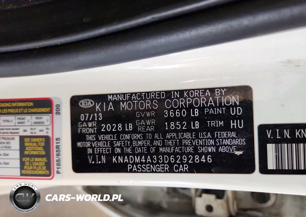 2013 Kia Rio Lx VIN:KNADM4A33D6292846 - 12