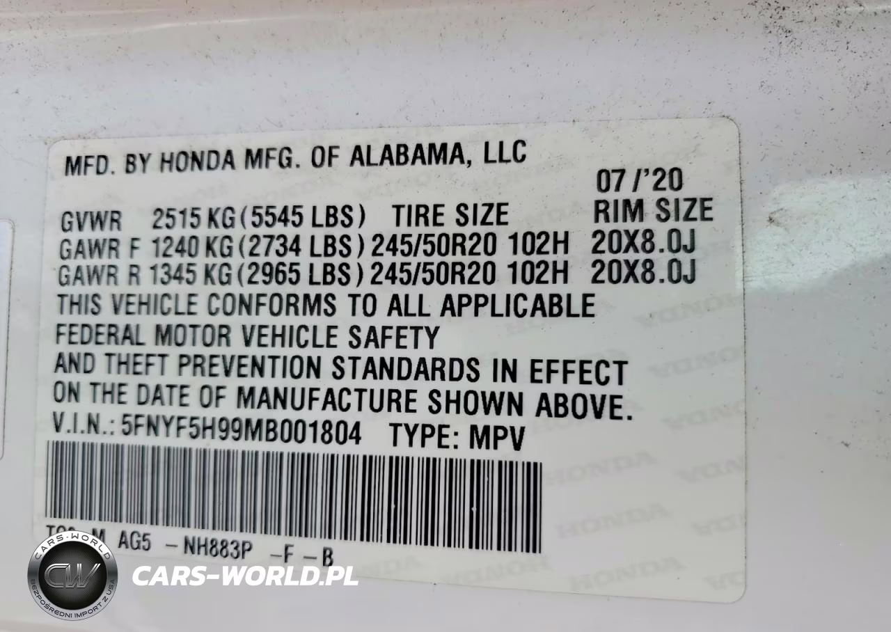 2021 Honda Pilot Touring VIN:5FNYF5H99MB001804 - 13