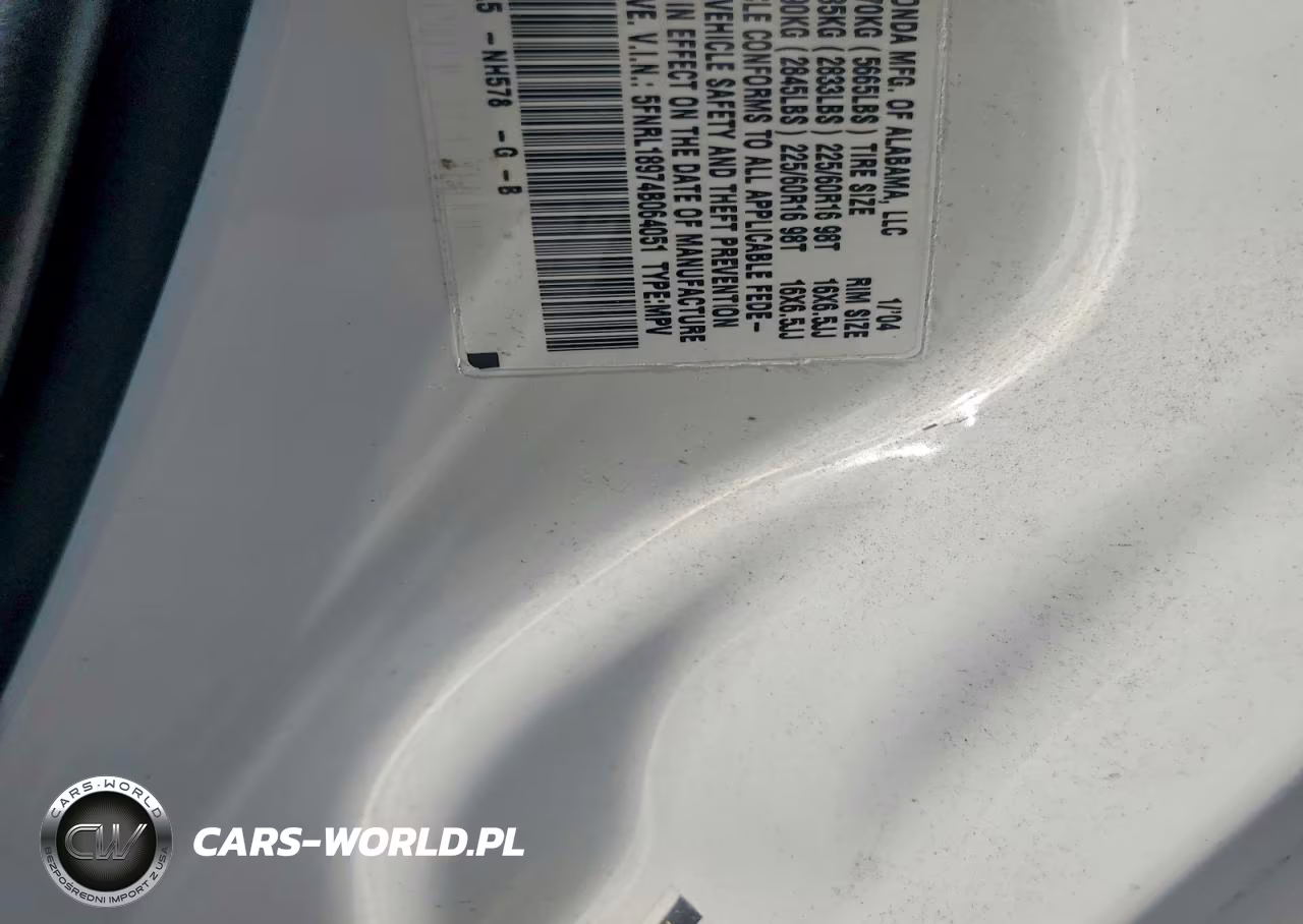 2004 Honda Odyssey Exl VIN:5FNRL18974B064051 - 13