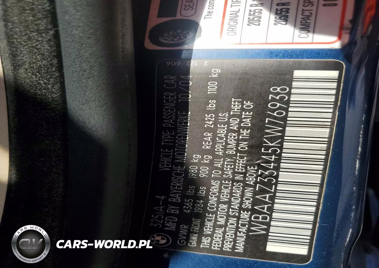 2005 BMW 325 Is Sulev VIN:WBAAZ33445KW76938 - 12