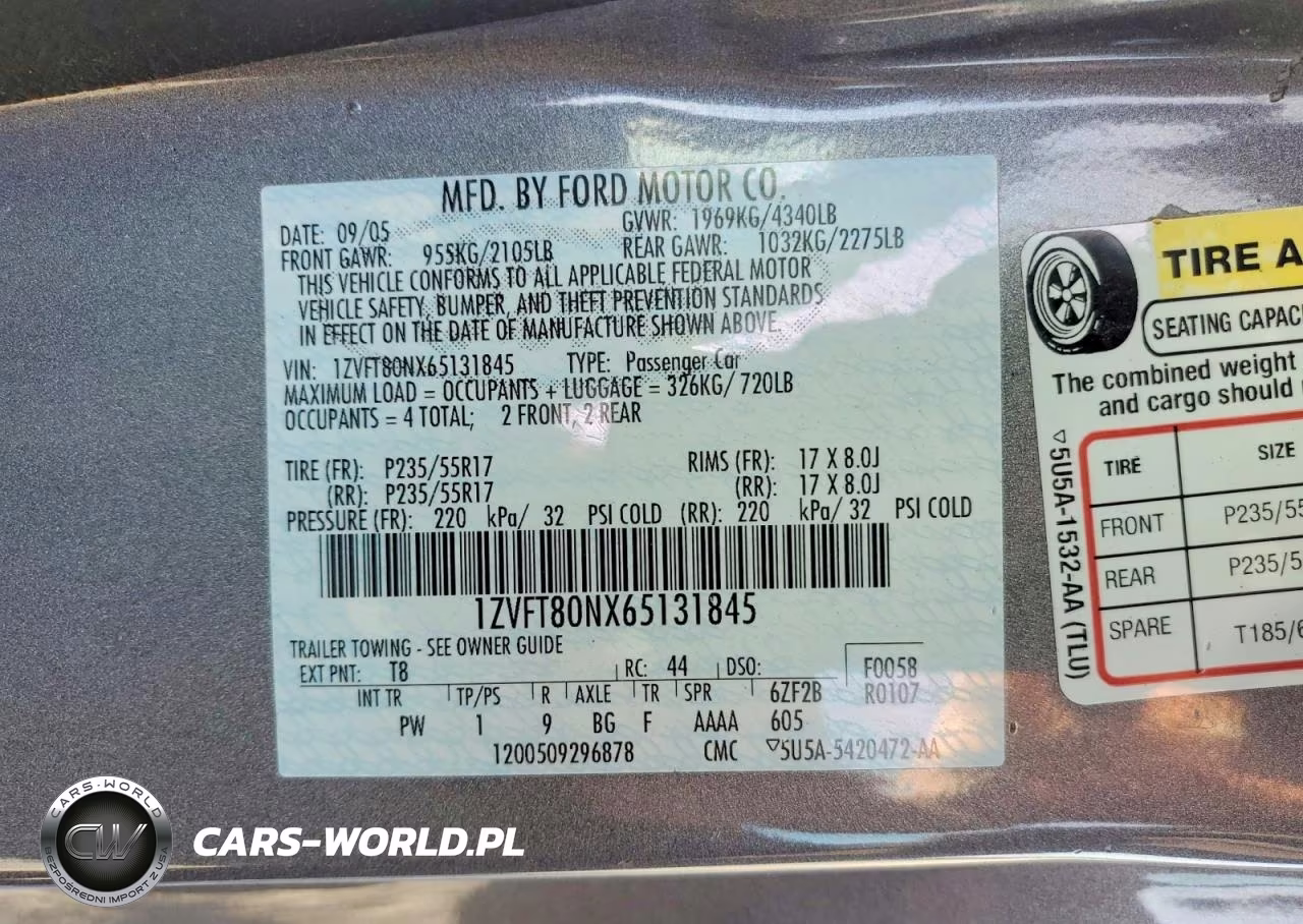 2006 Ford Mustang VIN:1ZVFT80NX65131845 - 12