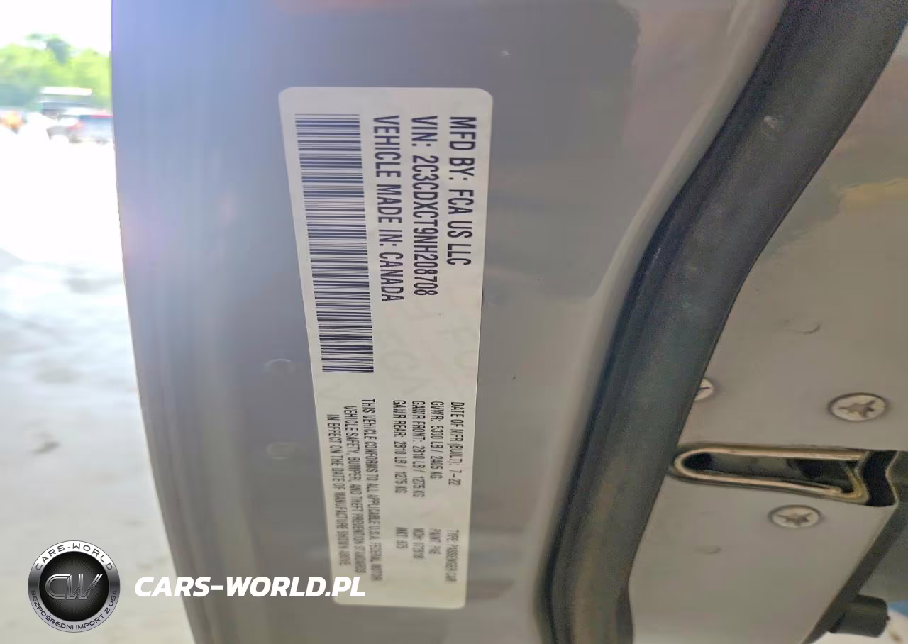 2022 Dodge Charger R VIN:2C3CDXCT9NH208708 - 12