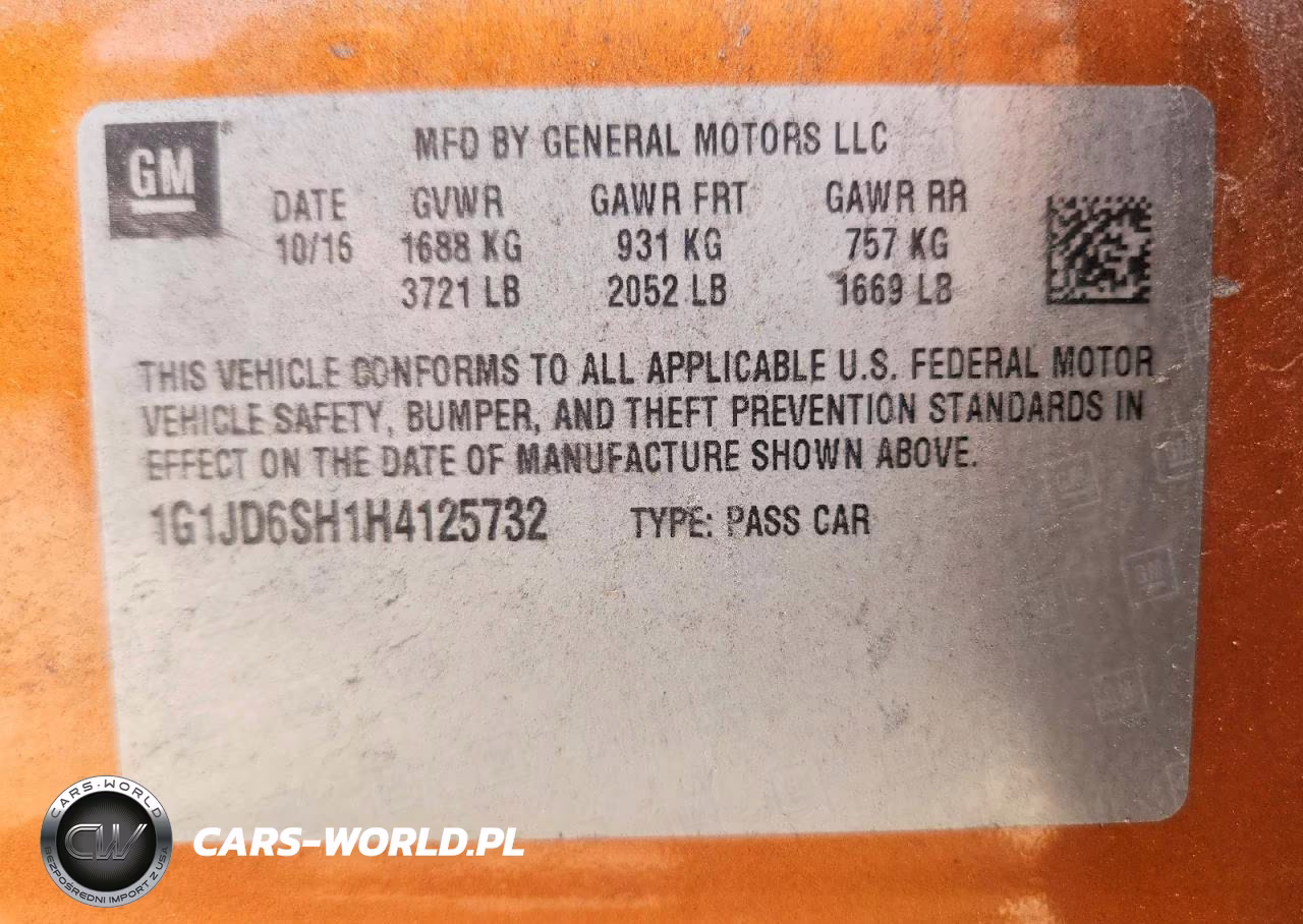 2017 Chevrolet Sonic Lt VIN:1G1JD6SH1H4125732 - 12