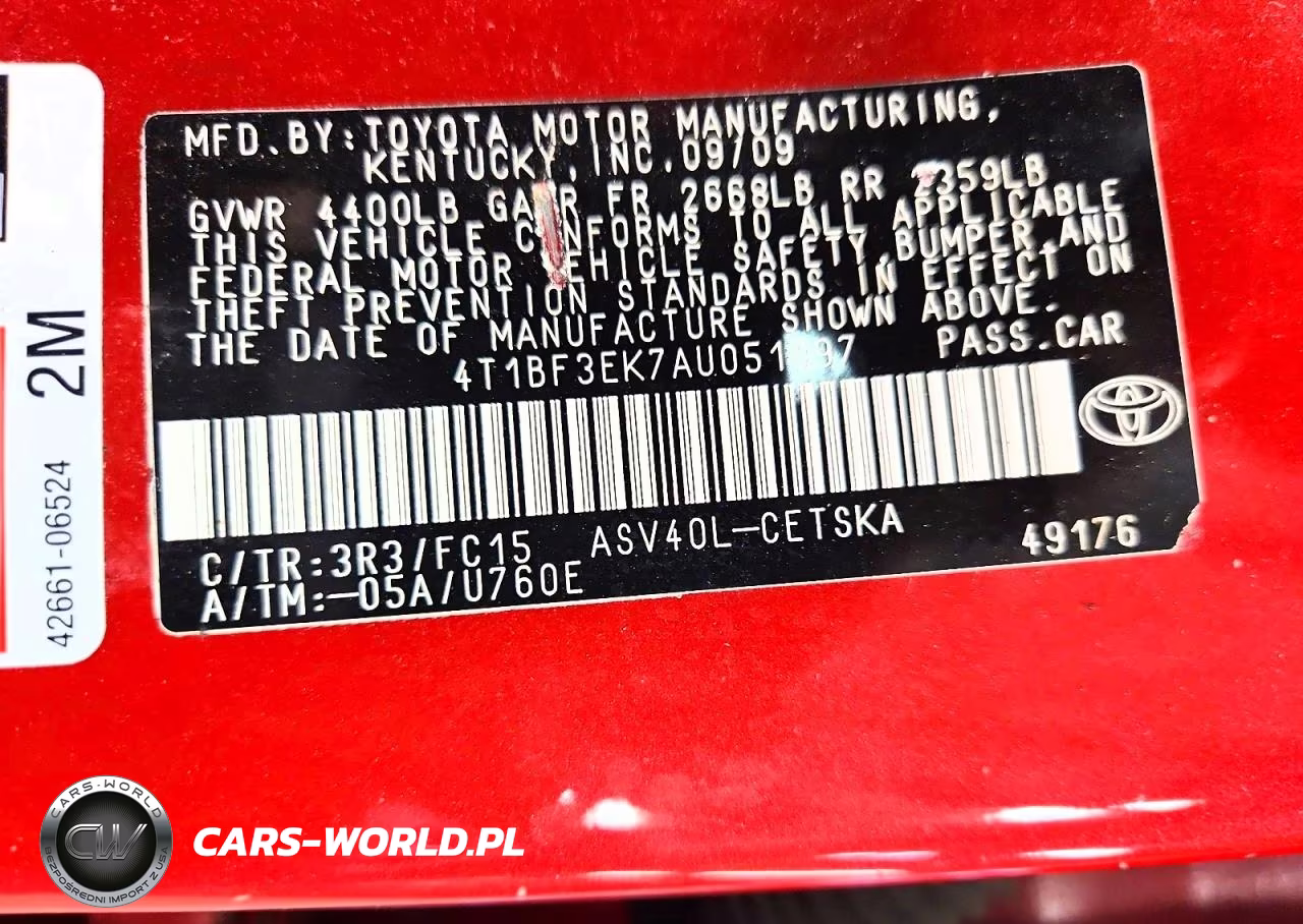 2010 Toyota Camry Se VIN:4T1BF3EK7AU051097 - 13