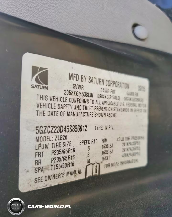 2005 Saturn Vue VIN:5GZCZ23D45S856912 - 12