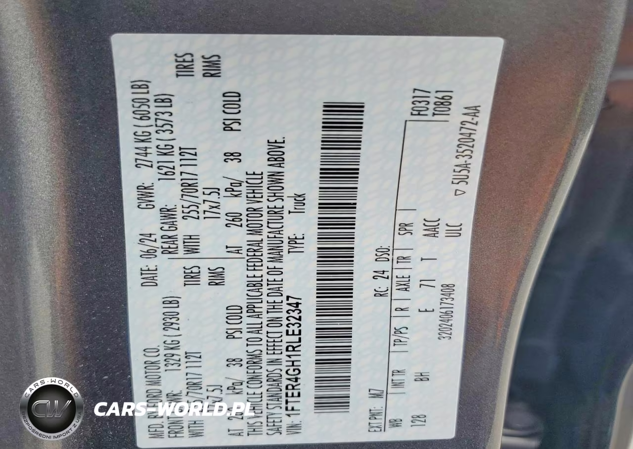 2024 Ford Ranger Xlt VIN:1FTER4GH1RLE32347 - 12
