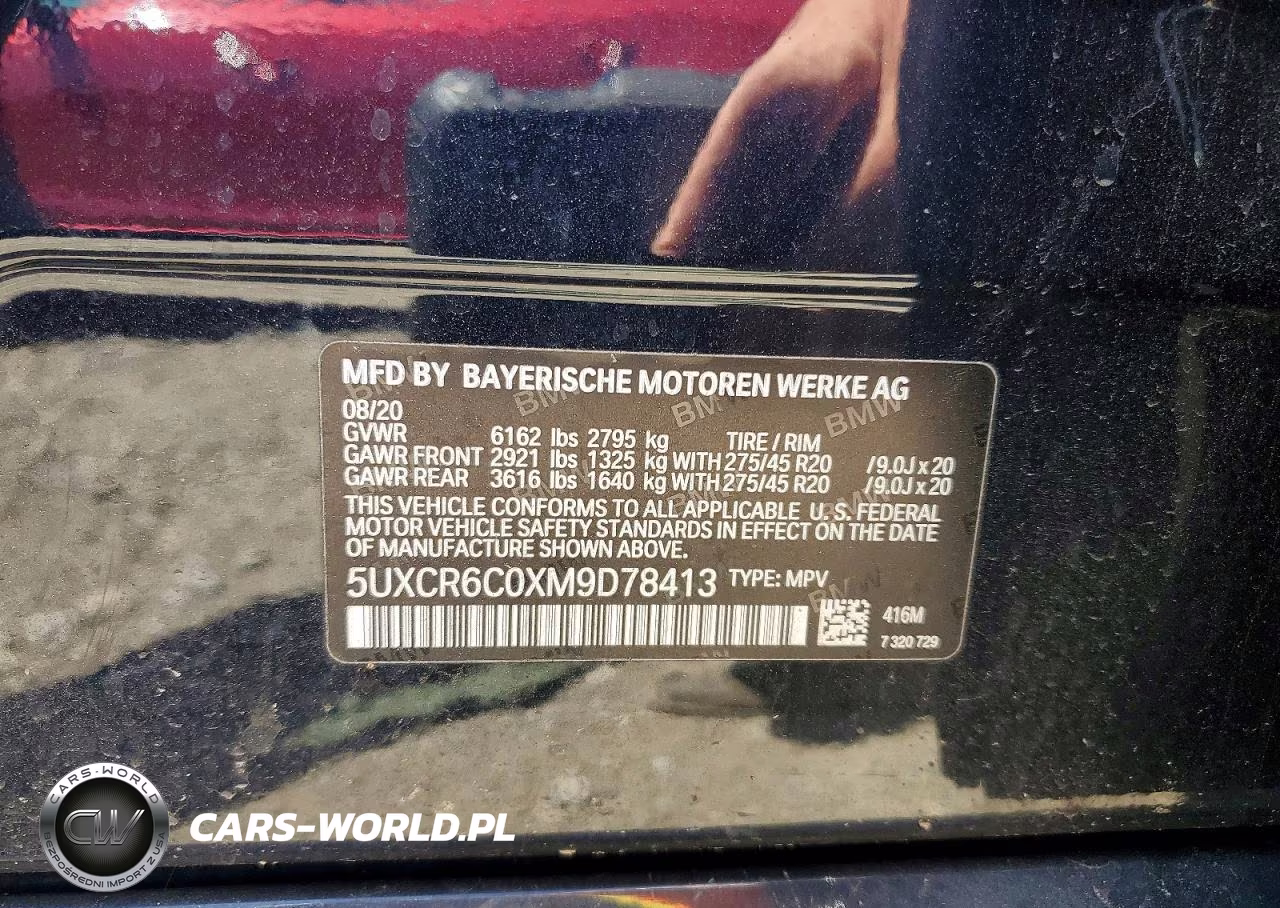 2021 BMW X5 xDrive40I VIN:5UXCR6C0XM9D78413 - 13