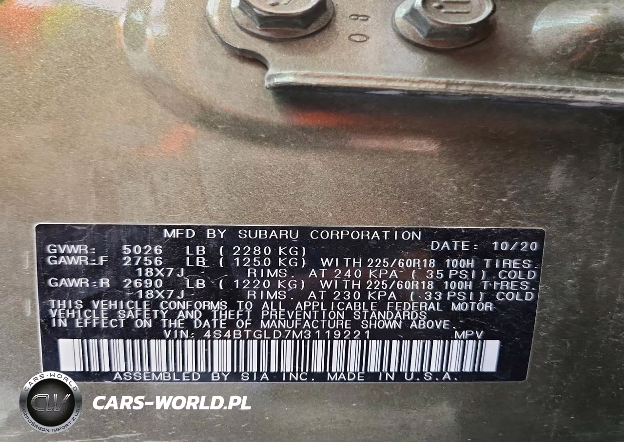 2021 Subaru Outback Onyx Edition Xt VIN:4S4BTGLD7M3119221 - 13