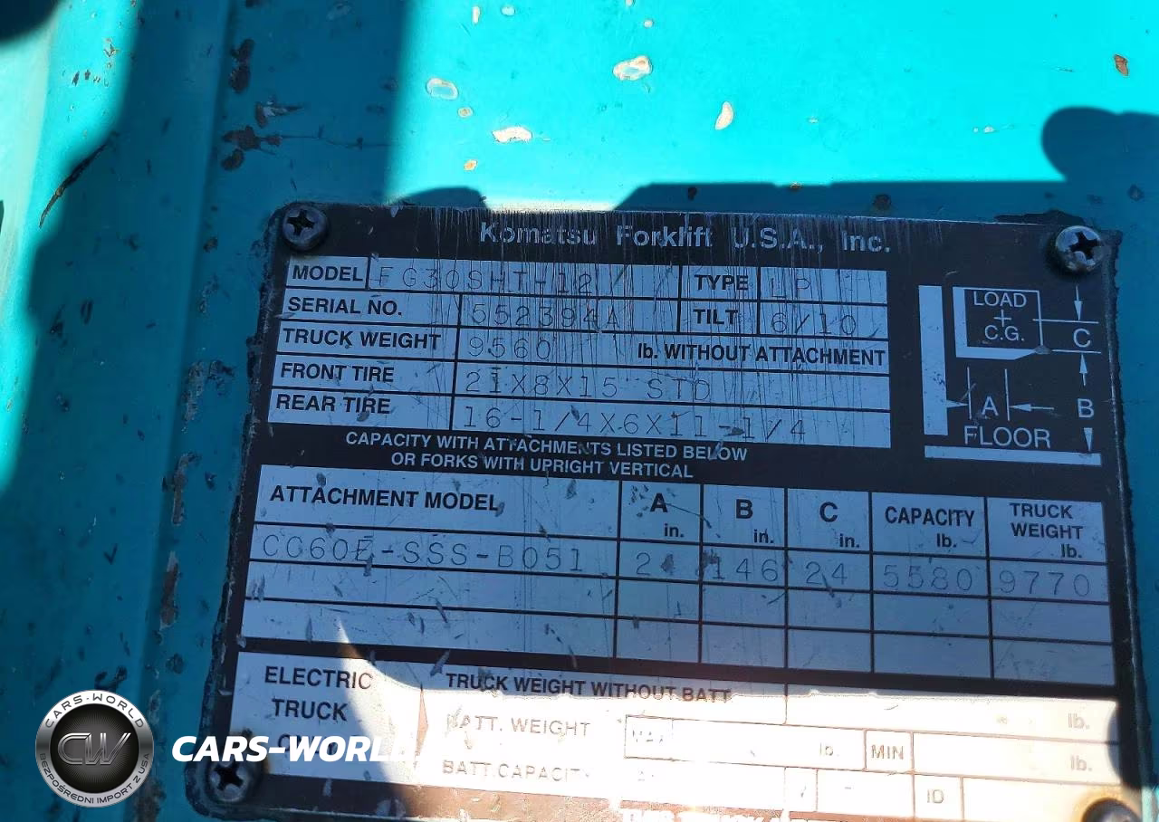 2006 Komatsu Fg30Sht12 Forklift VIN:552394A - 10