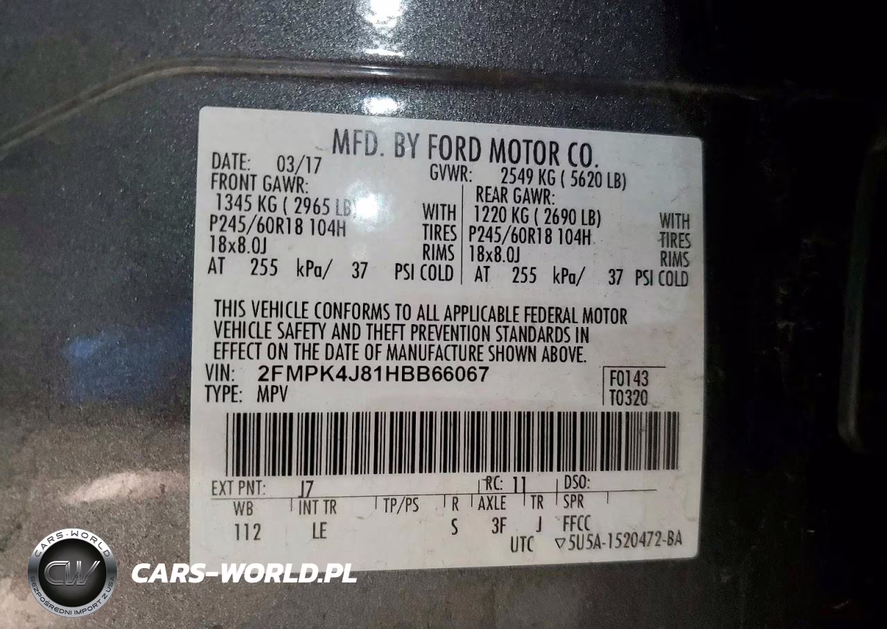 2017 Ford Edge Sel VIN:2FMPK4J81HBB66067 - 13