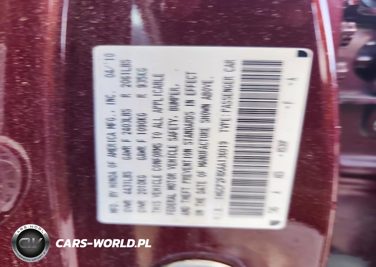2010 Honda Accord Exl VIN:1HGCP2F8XAA136019 - 13