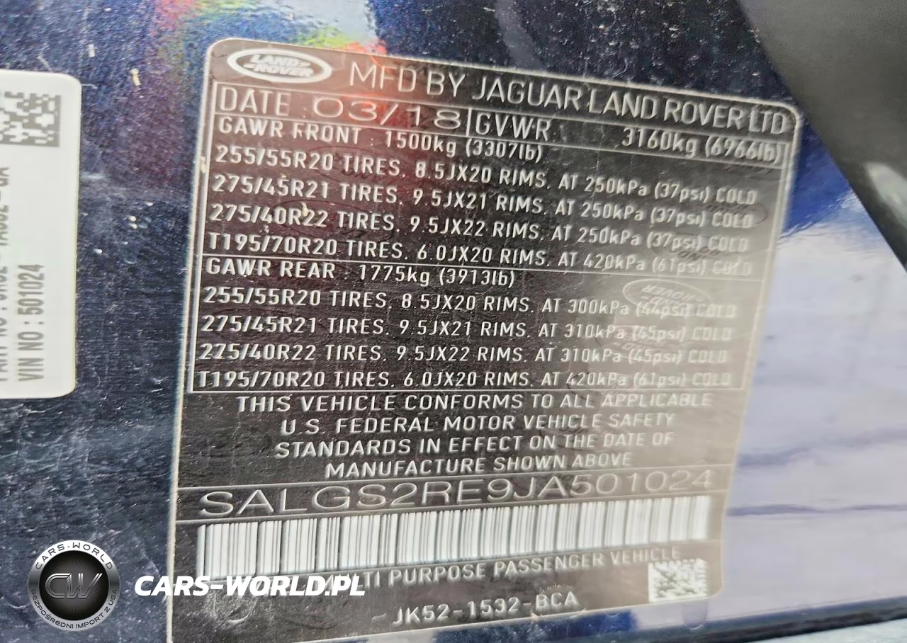 2018 Land Rover Range Rover Supercharged VIN:SALGS2RE9JA501024 - 14