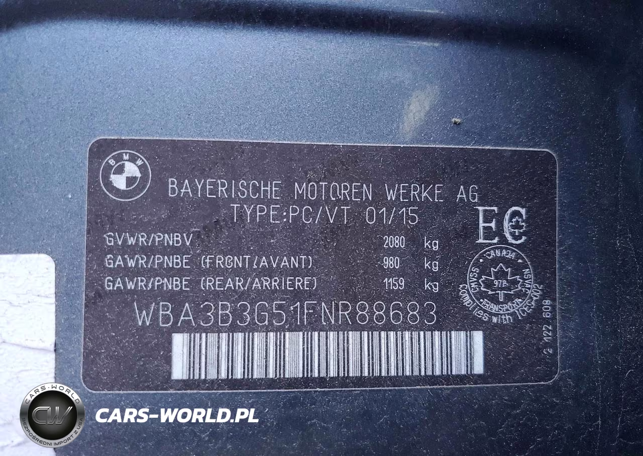 2015 BMW 328 Xi VIN:WBA3B3G51FNR88683 - 12