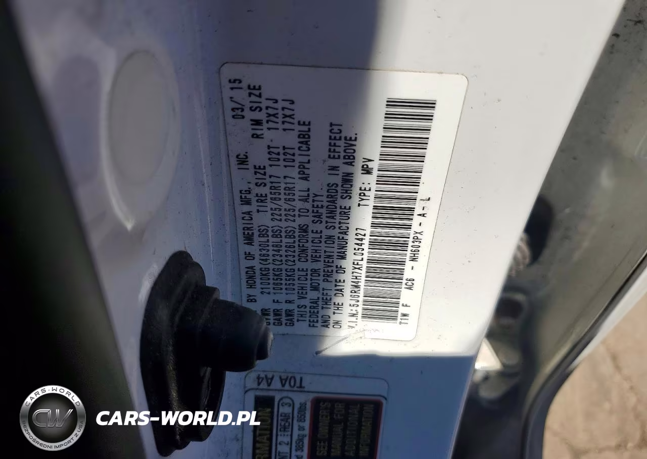 2015 Honda Cr-V Exl VIN:5J6RM4H7XFL054427 - 13