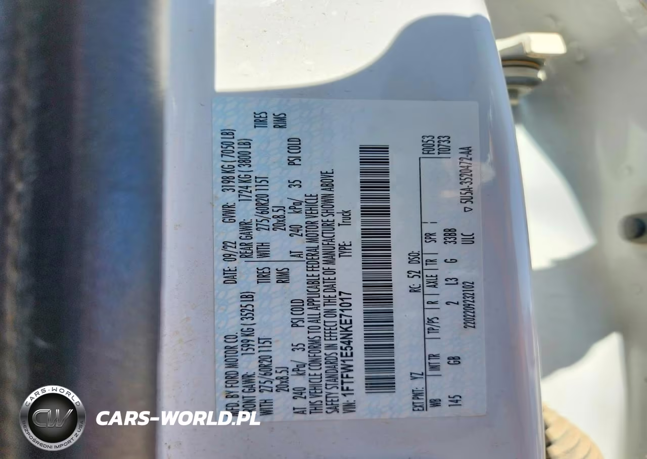 2022 Ford F150 Supercrew VIN:1FTFW1E54NKE71017 - 13