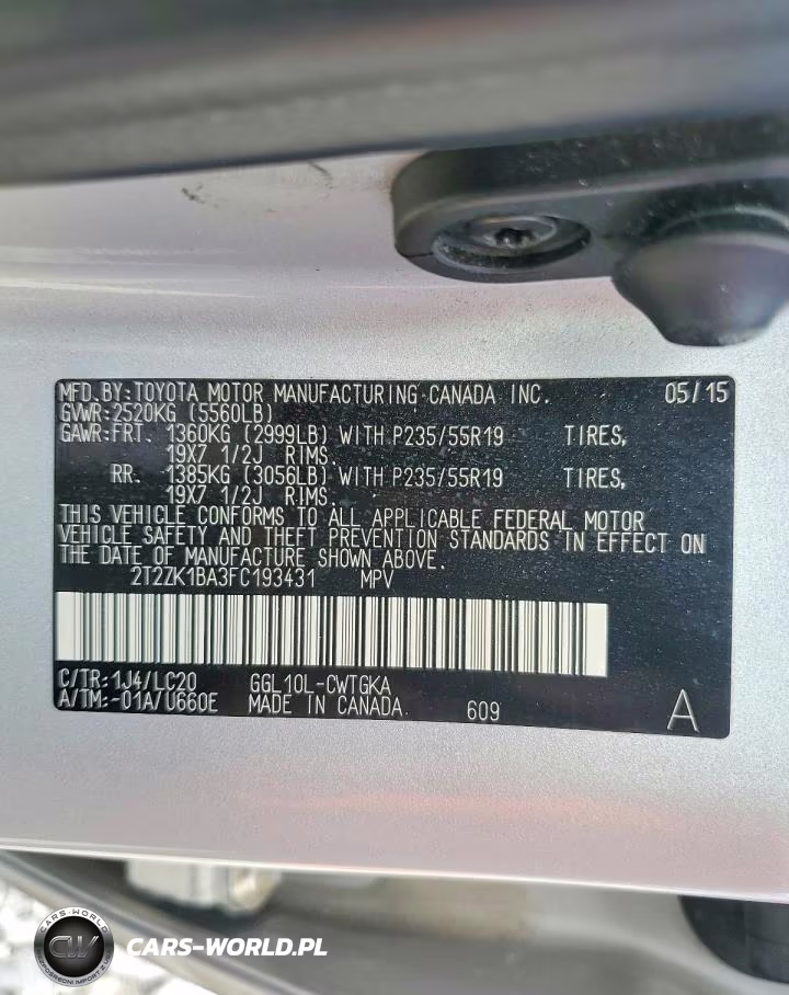2015 Lexus Rx 350 VIN:2T2ZK1BA3FC193431 - 14