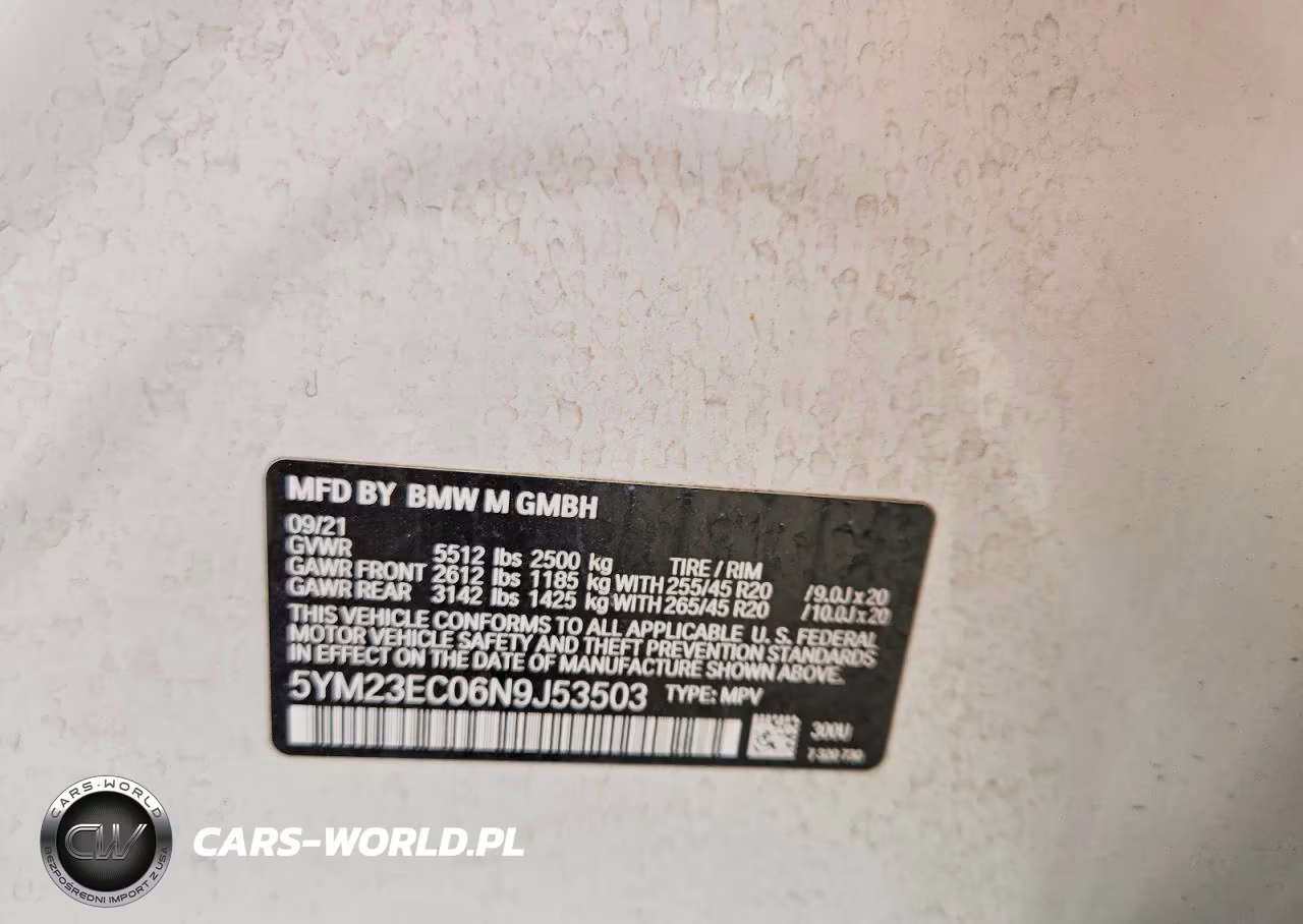 2022 BMW X4 M VIN:5YM23EC06N9J53503 - 13