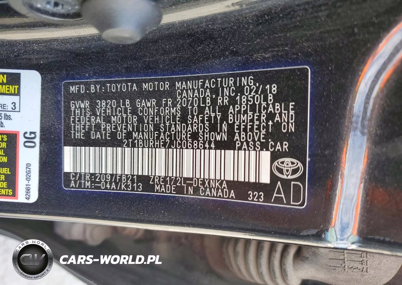 2018 Toyota Corolla Le VIN:2T1BURHE7JC068644 - 13