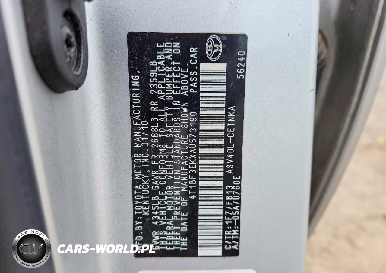 2010 Toyota Camry Le VIN:4T1BF3EKXAU573190 - 12