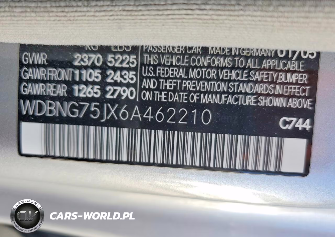 2006 Mercedes-Benz S 500 VIN:WDBNG75JX6A462210 - 12