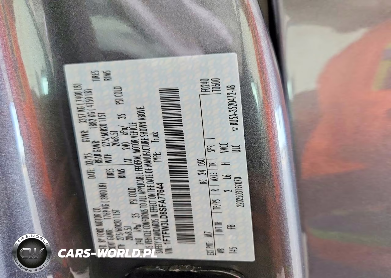 2025 Ford F150 Xlt VIN:1FTFW3LD8SFA77644 - 13