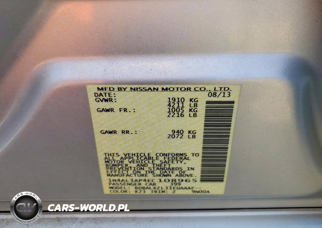 2014 Nissan Altima 2.5 VIN:1N4AL3AP4EC108965 - 13