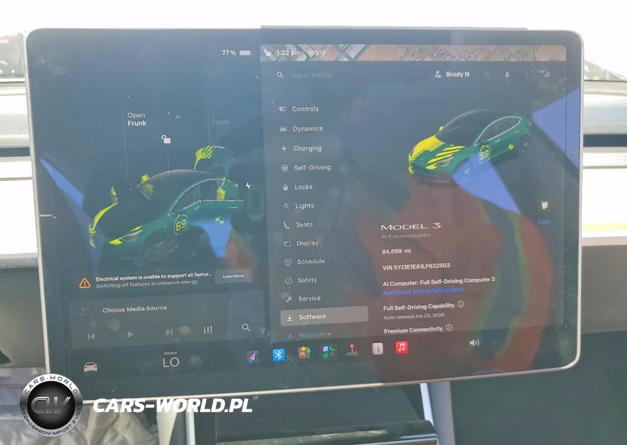 2020 Tesla Model 3 VIN:5YJ3E1EA1LF632503 - 9
