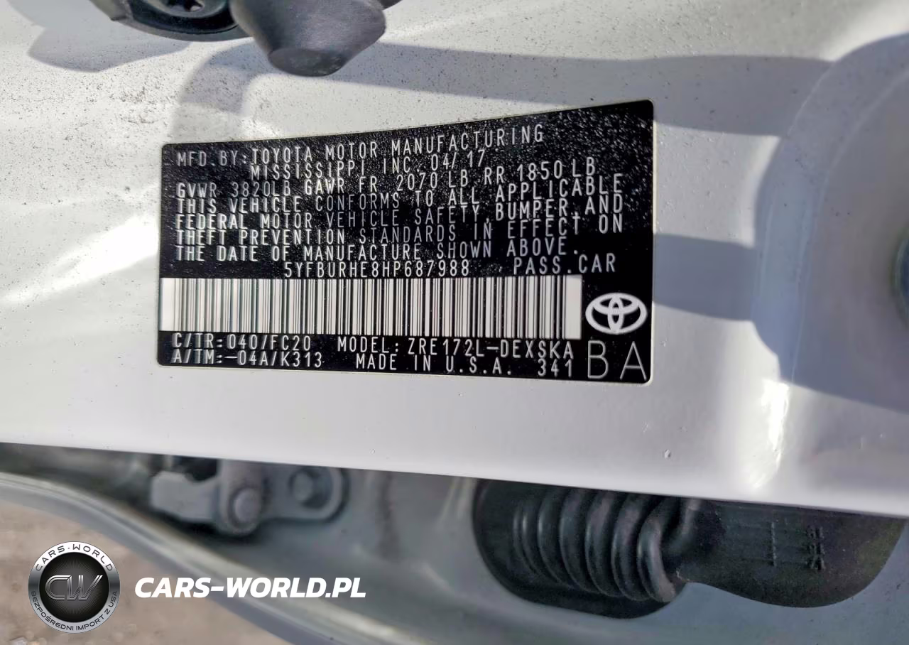 2017 Toyota Corolla Se VIN:5YFBURHE8HP687988 - 13