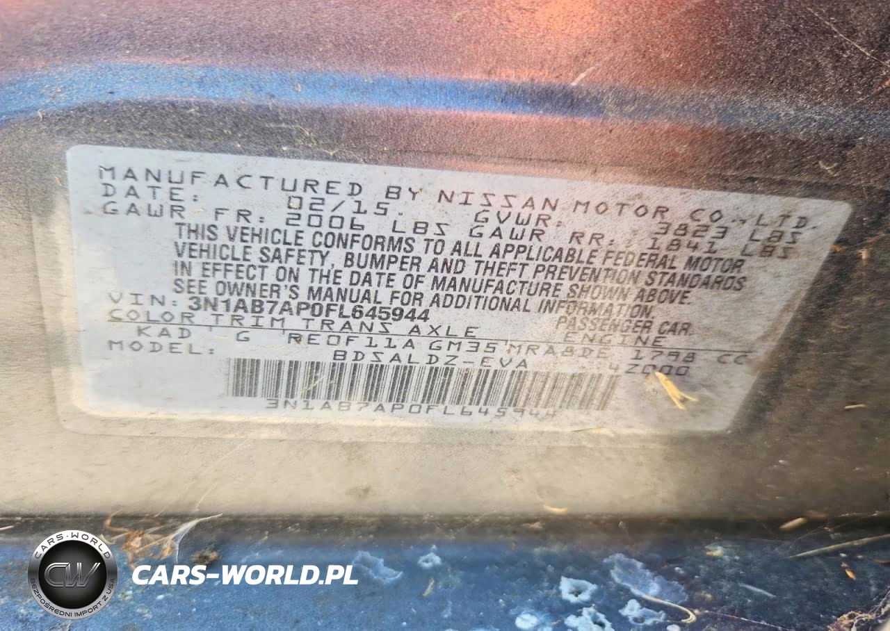 2015 Nissan Sentra Sv VIN:3N1AB7AP0FL645944 - 13