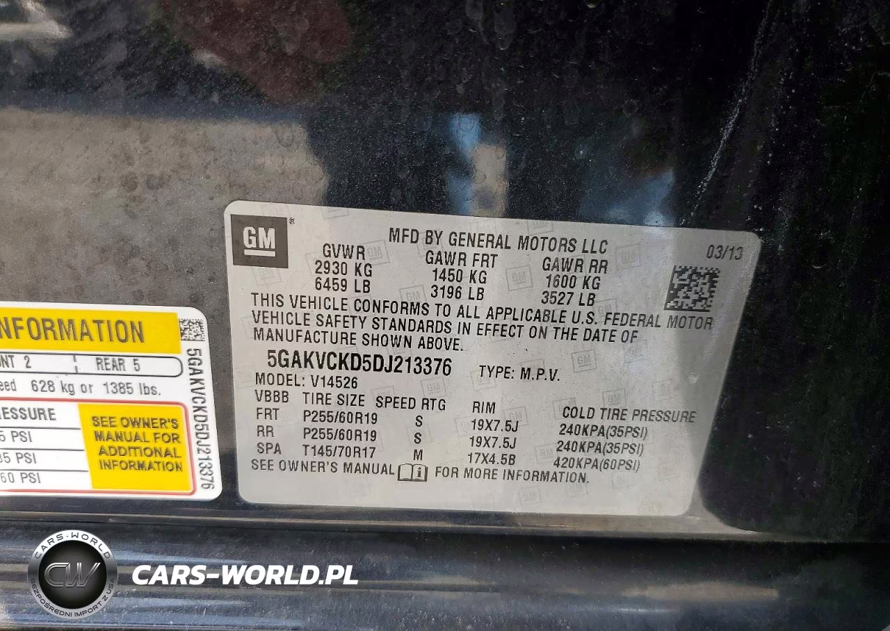 2013 Buick Enclave VIN:5GAKVCKD5DJ213376 - 13