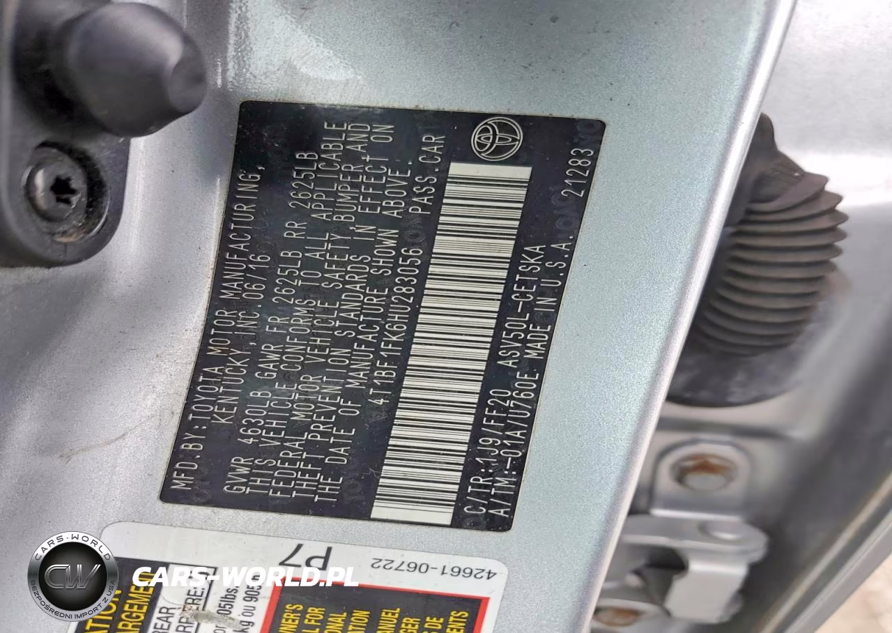 2017 Toyota Camry Se VIN:4T1BF1FK6HU283056 - 12