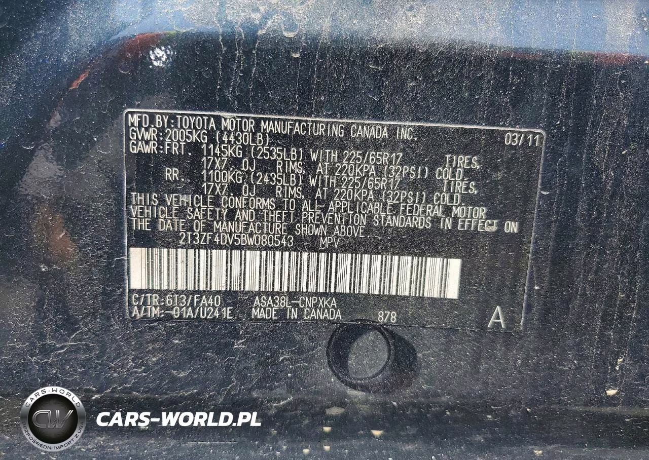 2011 Toyota Rav4 VIN:2T3ZF4DV5BW080543 - 13