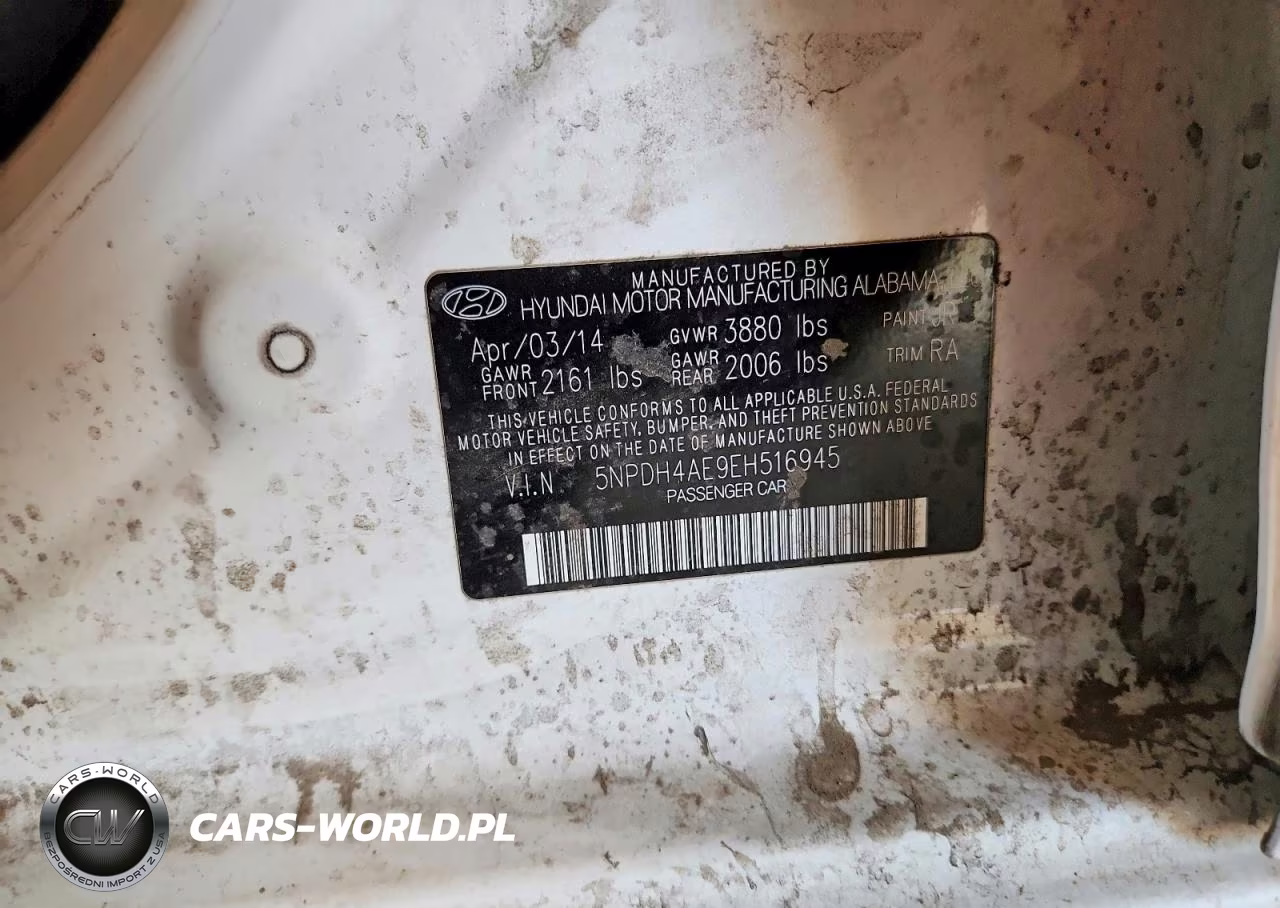 2014 Hyundai Elantra Se VIN:5NPDH4AE9EH516945 - 12