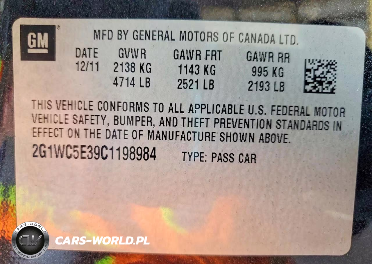 2012 Chevrolet Impala Ltz VIN:2G1WC5E39C1198984 - 12