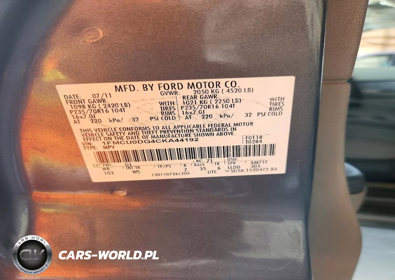 2012 Ford Escape Xlt VIN:1FMCU0DG4CKA44192 - 13
