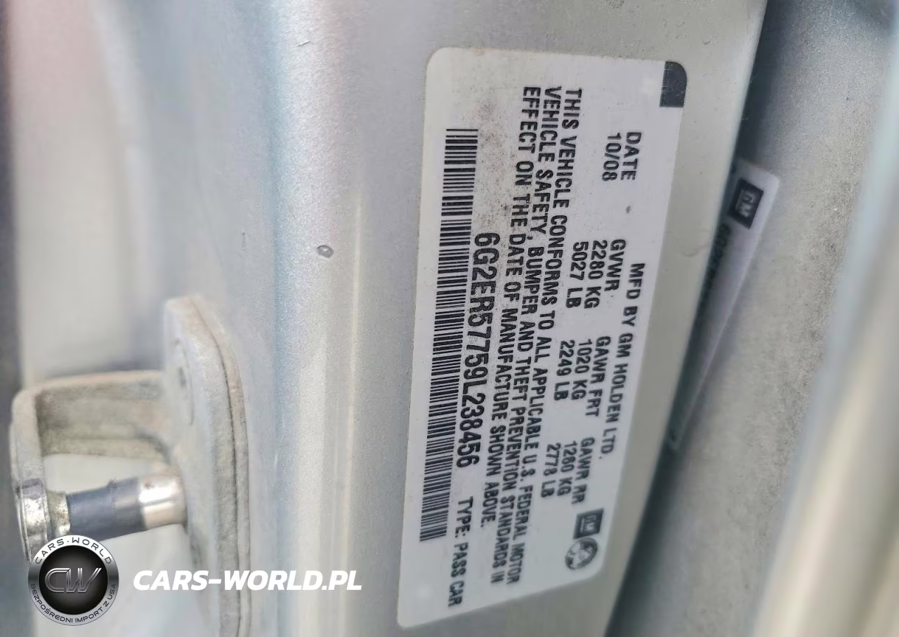 2009 Pontiac G8 VIN:6G2ER57759L238456 - 12