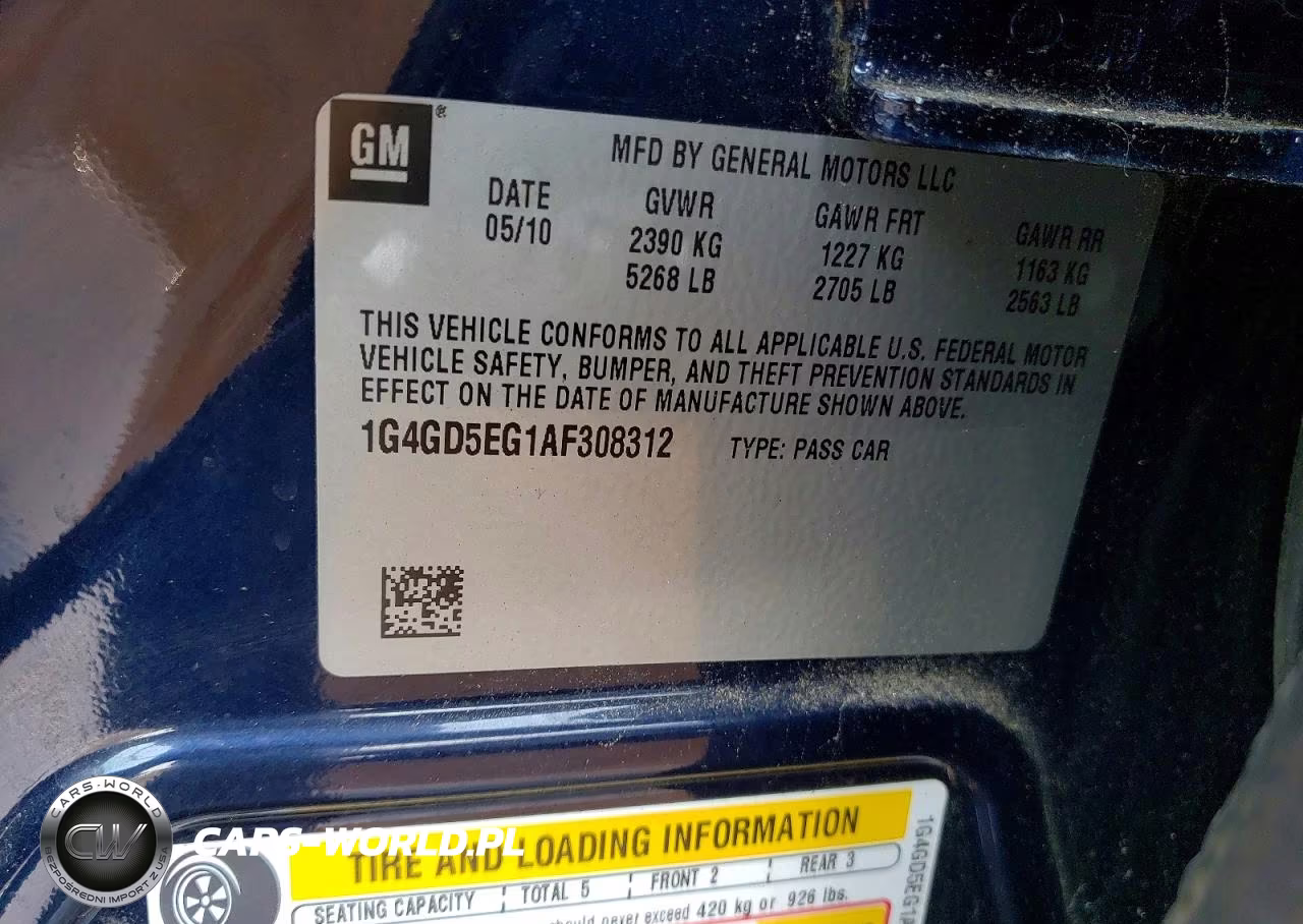 2010 Buick Lacrosse Cxl VIN:1G4GD5EG1AF308312 - 12
