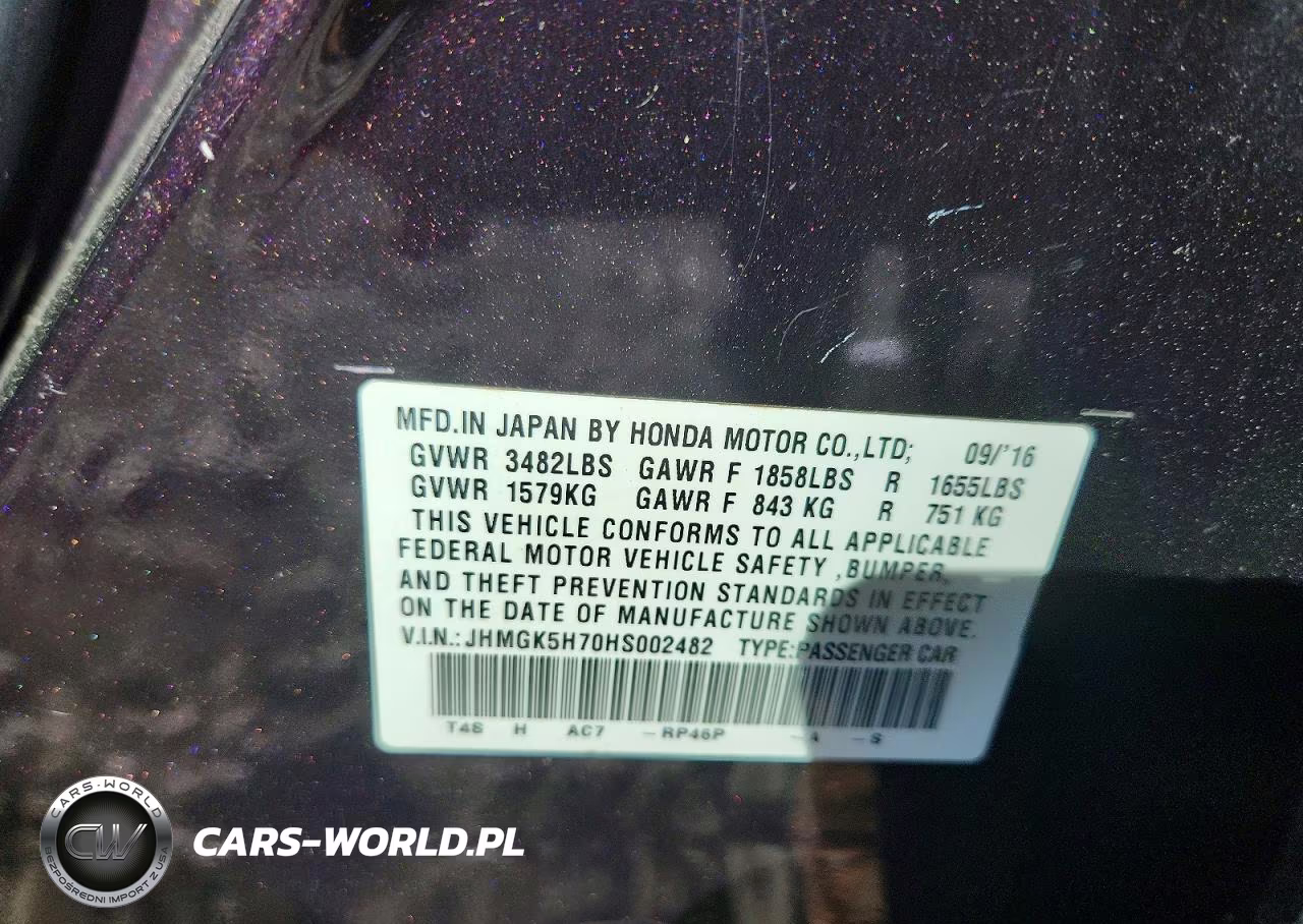 2017 Honda Fit Ex VIN:JHMGK5H70HS002482 - 12