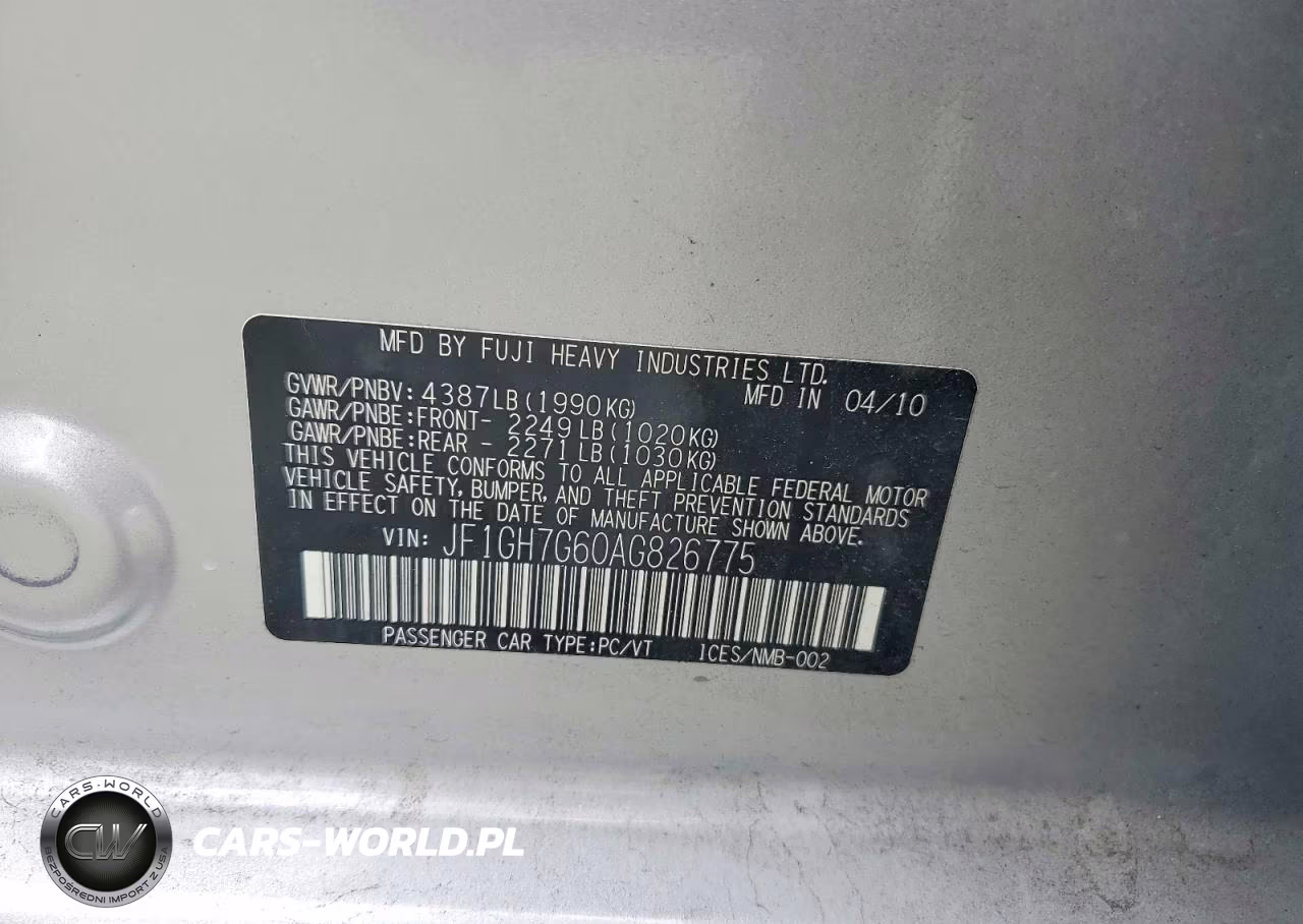 2010 Subaru Impreza Wrx Limited VIN:JF1GH7G60AG826775 - 14